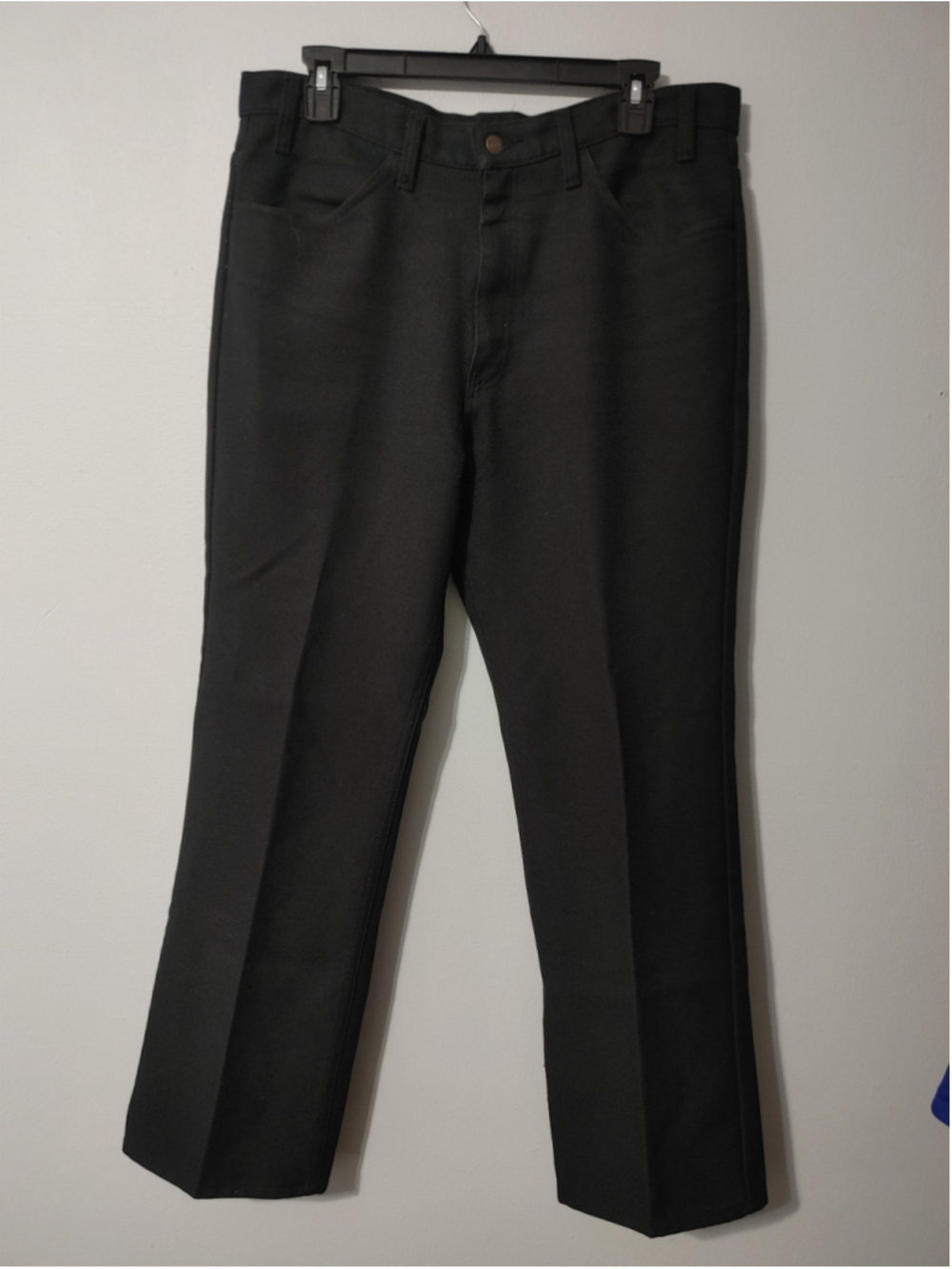 Men's Vintage 90s Levis Black Tab Dacron Poly Bootcut Pants Black Waist 36 x 30